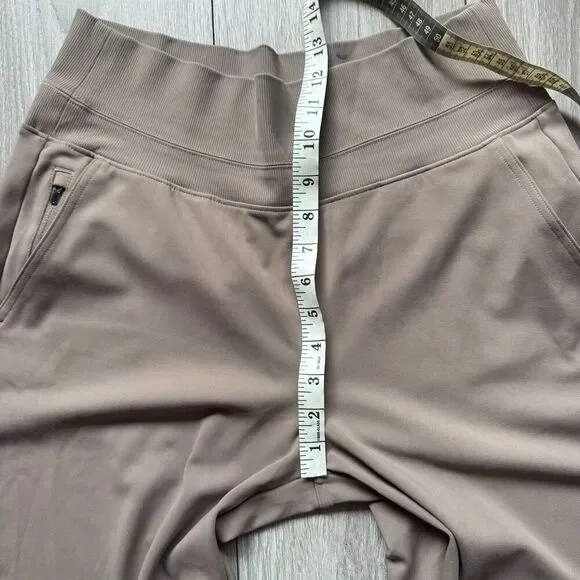 Athleta Pants Womens M Beige Venice Flare Leg Slit Hem High Rise Office Commute - Picture 6 of 14